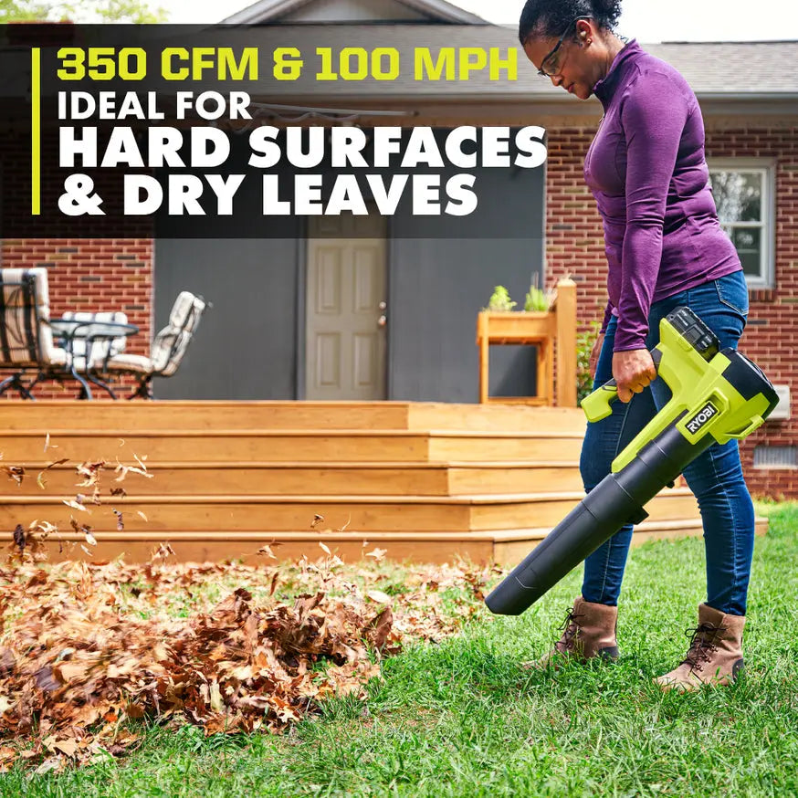 Open Box - RYOBI ONE+ 18V 100 MPH 350 CFM Cordless Battery Variable-Speed Jet Fan Leaf Blower (Tool Only) RYOBIBullseye Deals