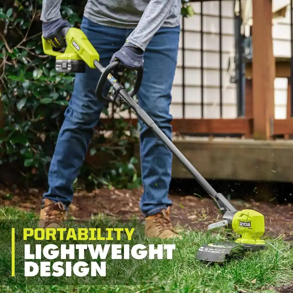 Open Box -  RYOBI ONE+ 18V 13 in. Cordless Battery String Trimmer/Edger with 4.0 Ah Battery and Charger RYOBIBullseye Deals