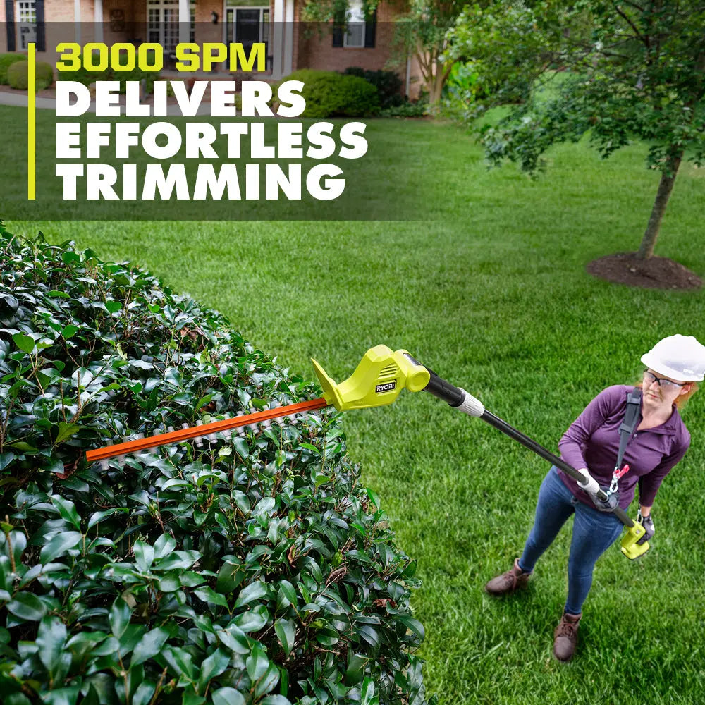 Open Box -  RYOBI ONE+ 18V 18in. Cordless Battery Pole Hedge Trimmer (Tool Only) RYOBI