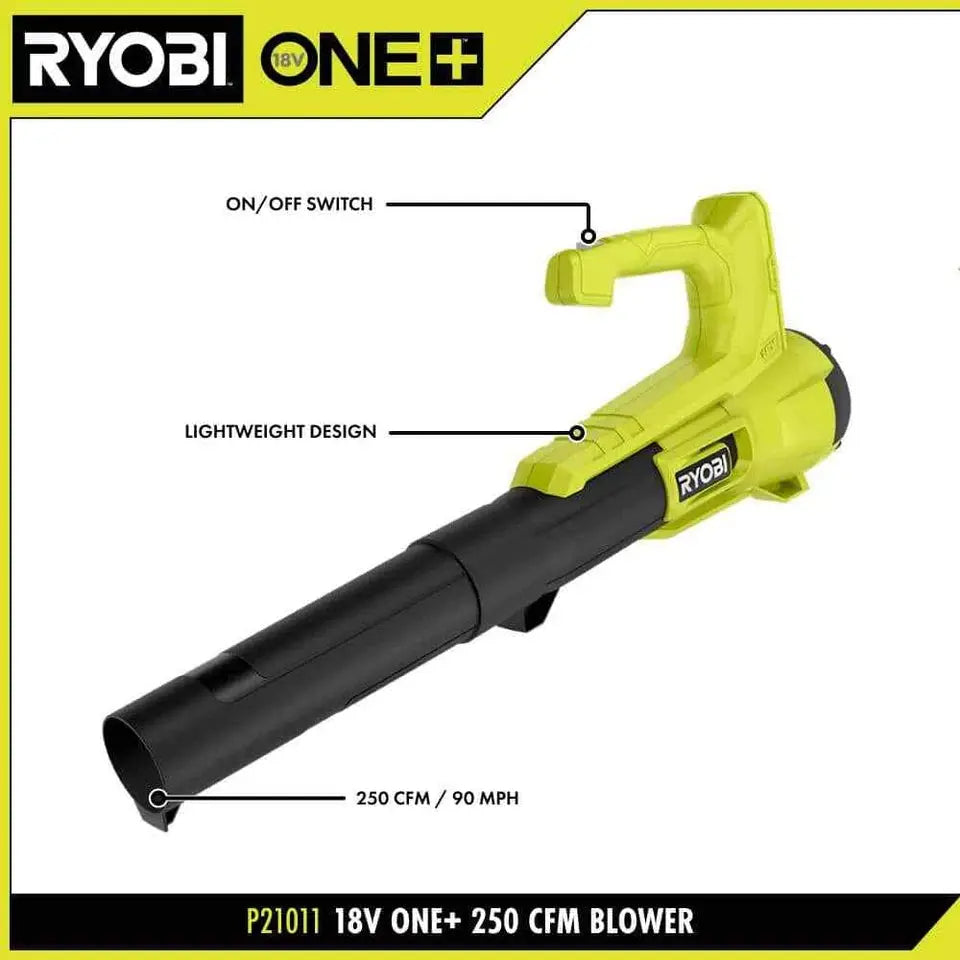 Open Box -  RYOBI ONE+ 18V 90 MPH 250 CFM Cordless Battery Leaf Blower (Tool Only) RYOBIBullseye Deals