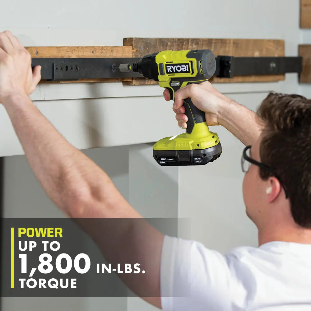 Open Box - RYOBI ONE+ 18V Cordless 1/4 in. Impact Driver Kit with (2) 1.5 Ah Batteries and Charger RYOBIBullseye Deals