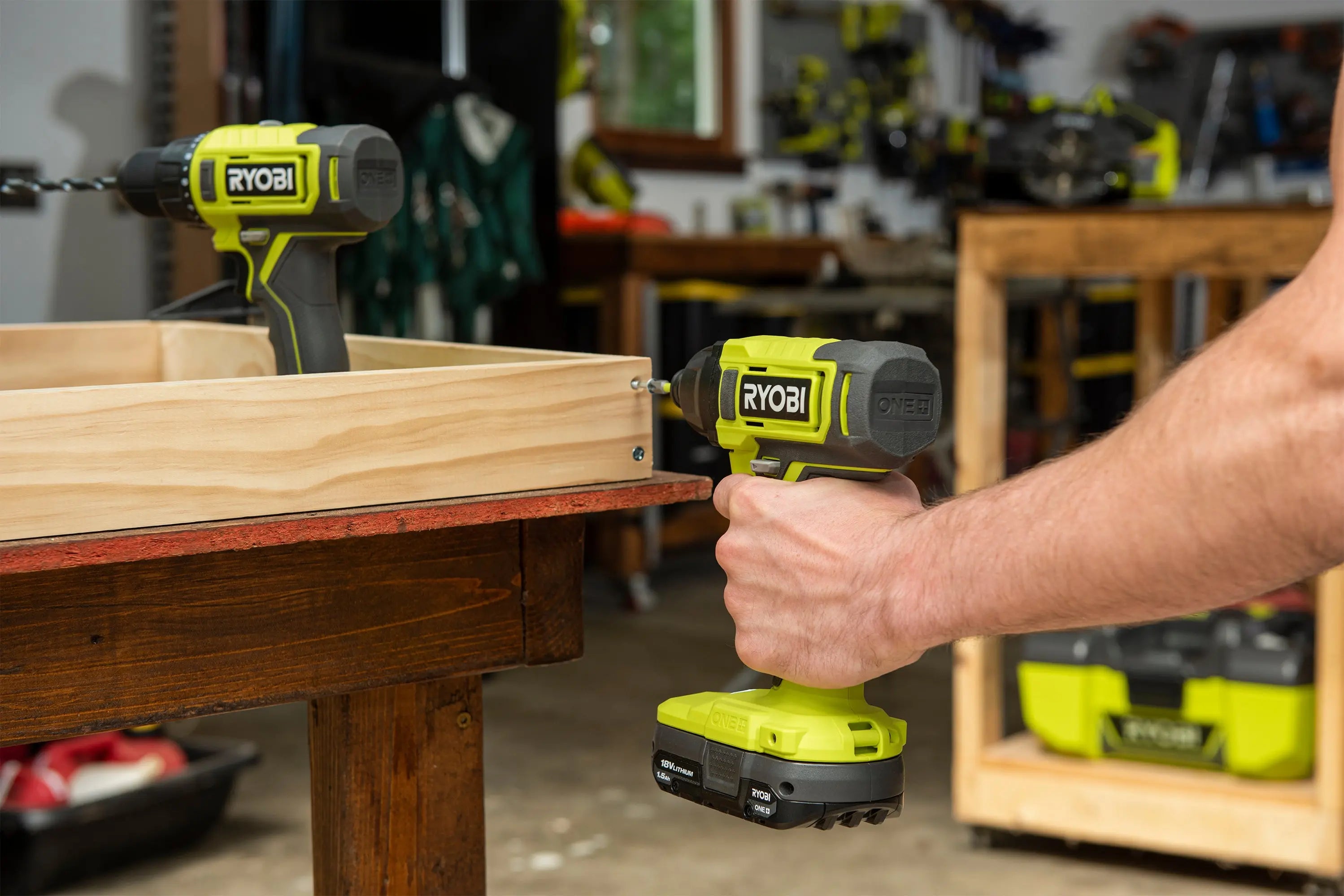Open Box - RYOBI ONE+ 18V Cordless 1/4 in. Impact Driver Kit with (2) 1.5 Ah Batteries and Charger RYOBIBullseye Deals