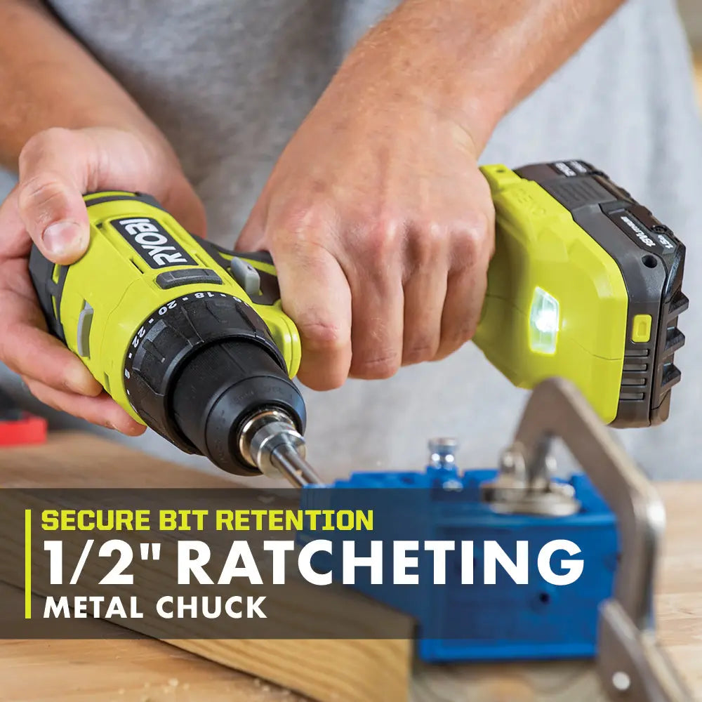 Open Box -  RYOBI ONE+ 18V Cordless 2-Tool Combo Kit with Drill/Driver, Impact Driver, (2) 1.5 Ah Batteries, and Charger RYOBIBullseye Deals