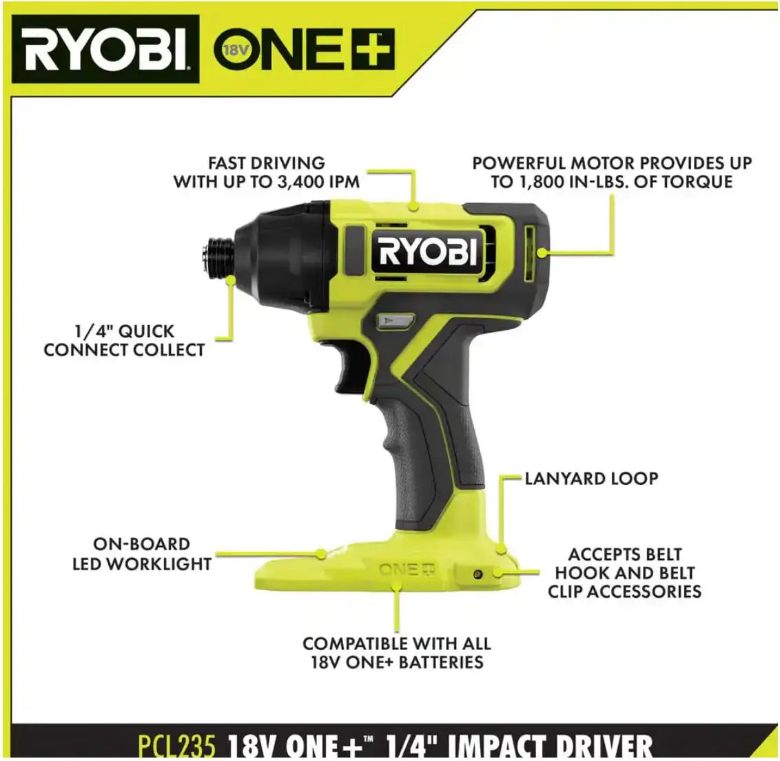 Open Box - RYOBI ONE+ 18V Cordless 6-Tool Combo Kit with 1.5 Ah Battery, 4.0 Ah Battery, and Charger RYOBIBullseye Deals