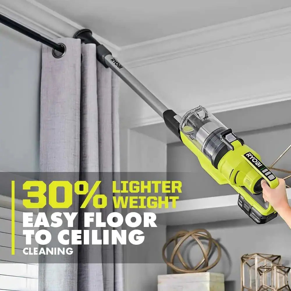 Open Box -  RYOBI ONE+ 18V Cordless Stick Vacuum Cleaner Kit with 4.0 Ah Battery and Charger RYOBIBullseye Deals