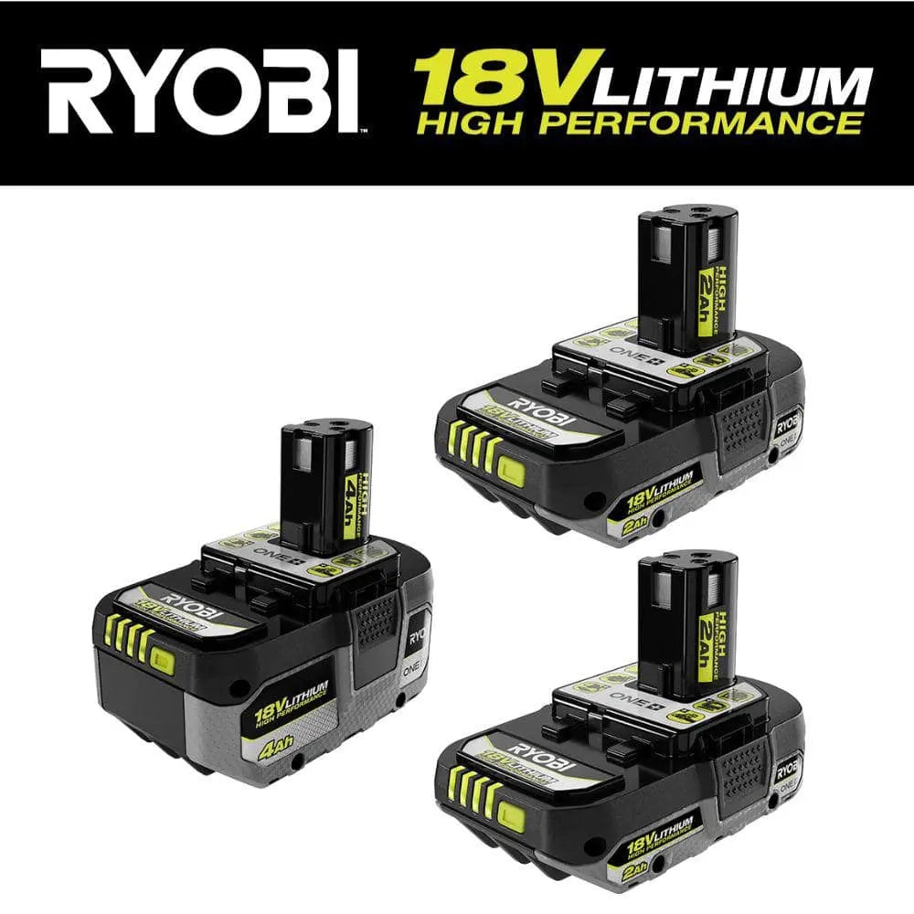 Open Box -  RYOBI ONE+ 18V Lithium-Ion 4.0 Ah HIGH PERFORMANCE Battery with (2) 2.0 Ah HIGH PERFORMANCE Batteries RYOBIBullseye Deals