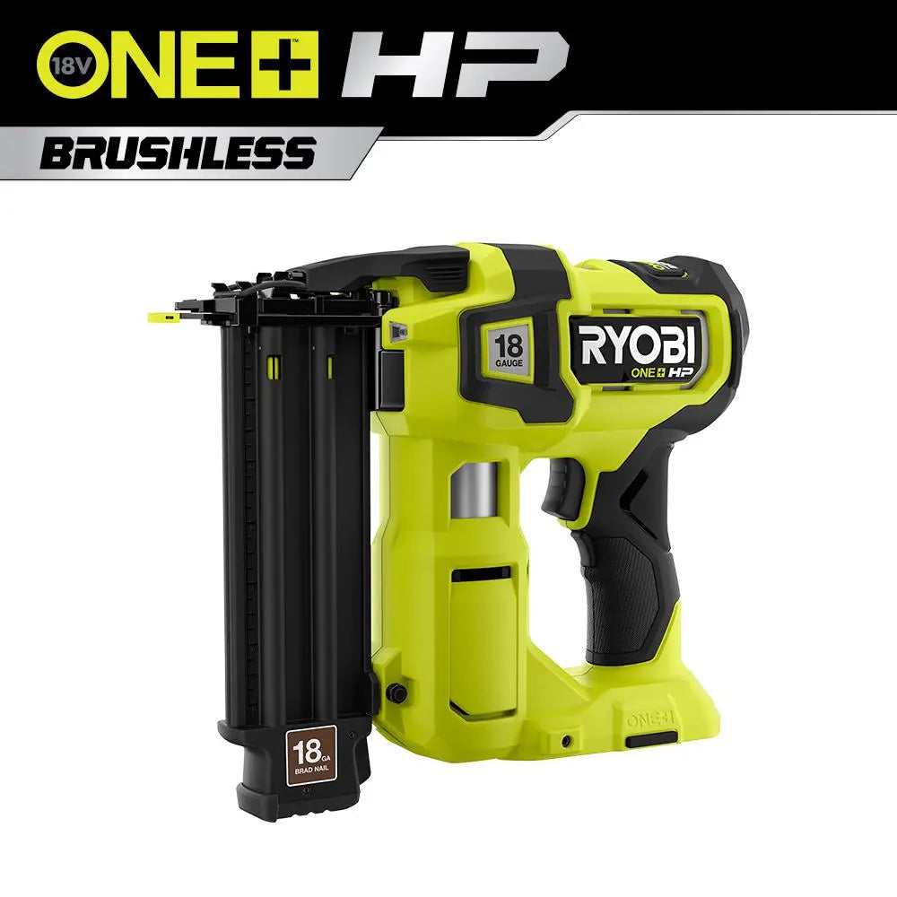 Open Box -  RYOBI ONE+ HP 18V 18-Gauge Brushless Cordless AirStrike Brad Nailer (Tool Only) RYOBIBullseye Deals
