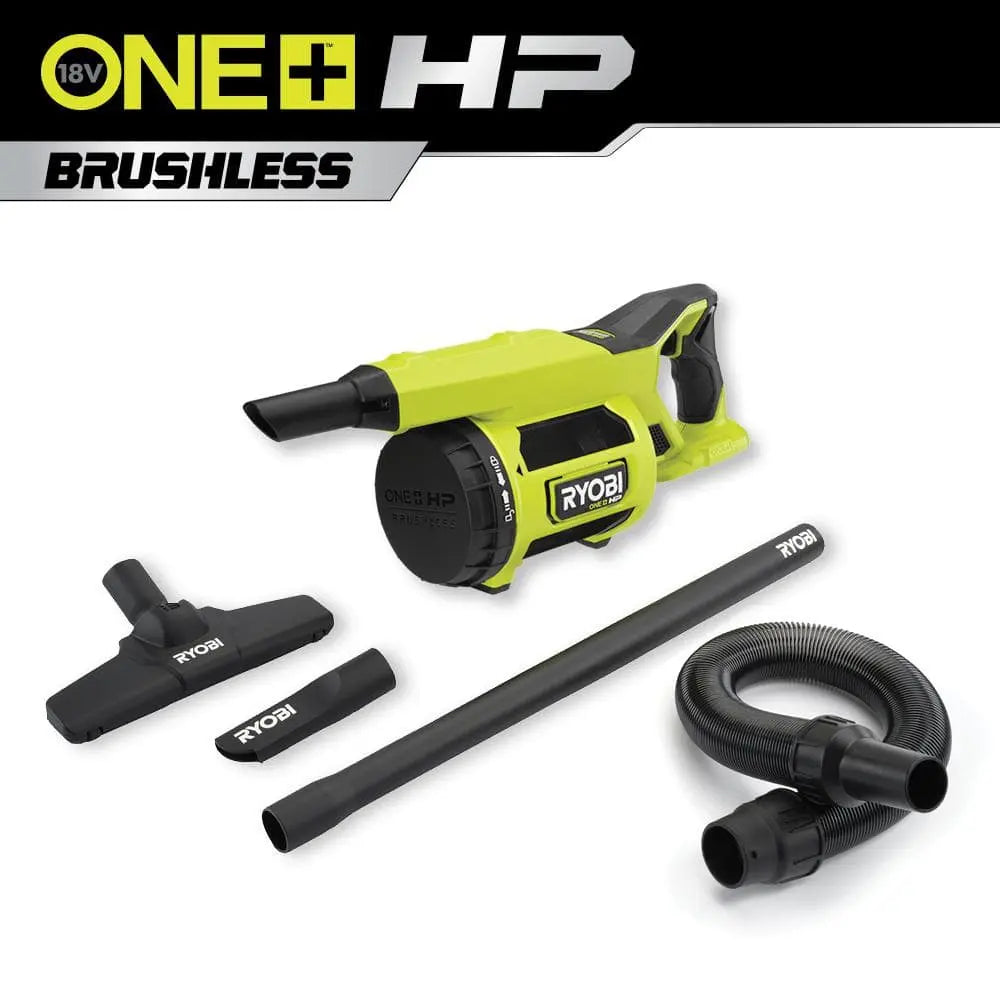 Open Box -  RYOBI ONE+ HP 18V Brushless Cordless Jobsite Hand Vacuum (Tool Only), Greens RYOBIBullseye Deals