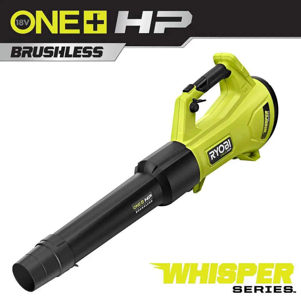 Open Box -  RYOBI ONE+ HP 18V Brushless Whisper Series 130 MPH 450 CFM Cordless Battery Leaf Blower (Tool Only) RYOBIBullseye Deals