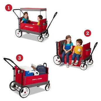 Open Box - Radio Flyer Convertible Stroller Wagon with Canopy Radio FlyerBullseye Deals