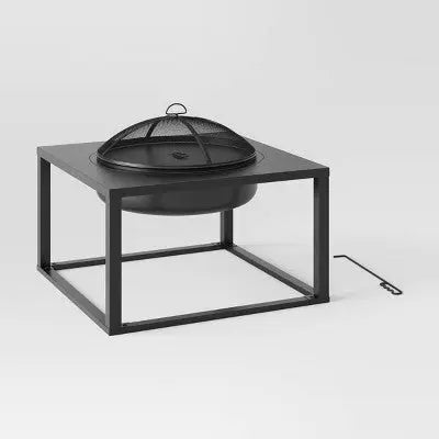 Raised Table Wood Burning Outdoor Fireplace with Spark Screen - Bond - Secondipity