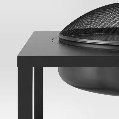 Raised Table Wood Burning Outdoor Fireplace with Spark Screen - Bond - Secondipity