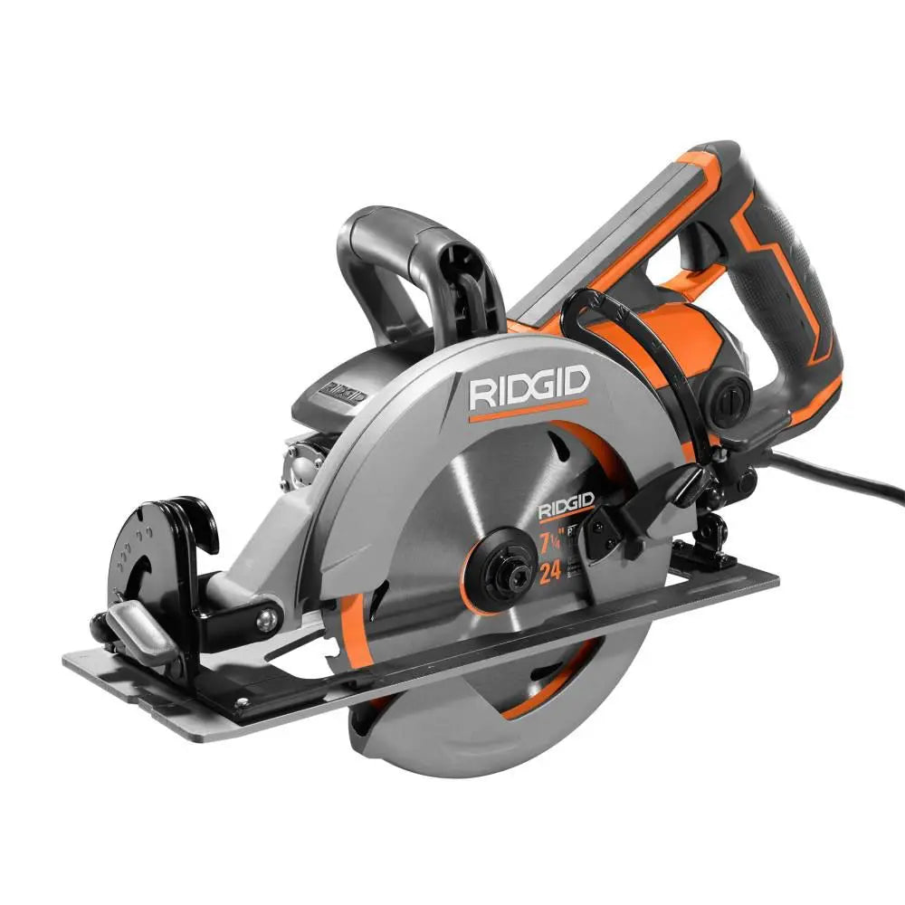 Open Box - Rigid R32104 Thrucool 15 Amp 7-1/4 Inch Worm Drive Circular Saw with Cast Aluminum Base RIDGIDBullseye Deals