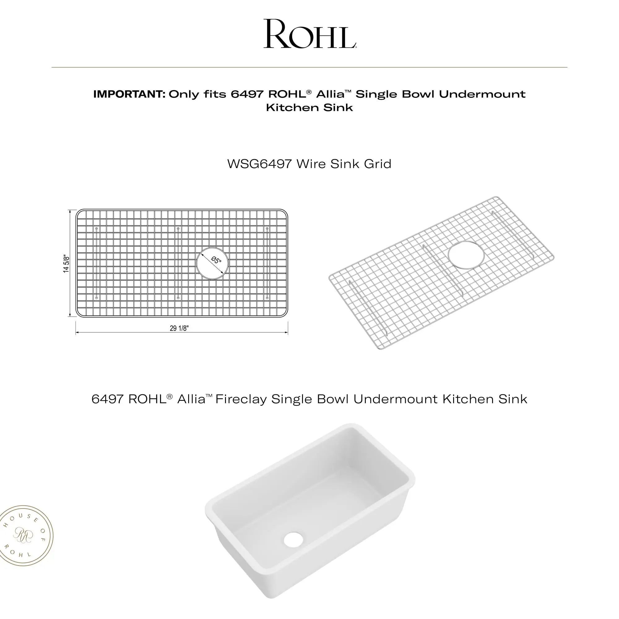 Open Box - Rohl WSG6497BS - Kitchen Sink Accessories Sink Accessories and Parts RohlBullseye Deals