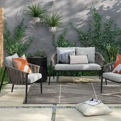 Round Metal Fire Column - Black - Threshold™ - Secondipity