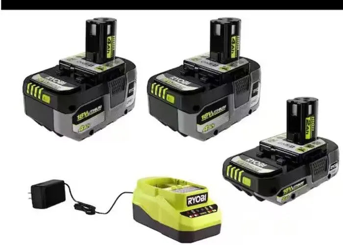 Open Box -  Ryobi ONE+ 18V Lithium-Ion HIGH PERFORMANCE Starter Kit with 2.0 Ah Battery, (2) 4.0 Ah Batteries, and Charger RYOBIBullseye Deals