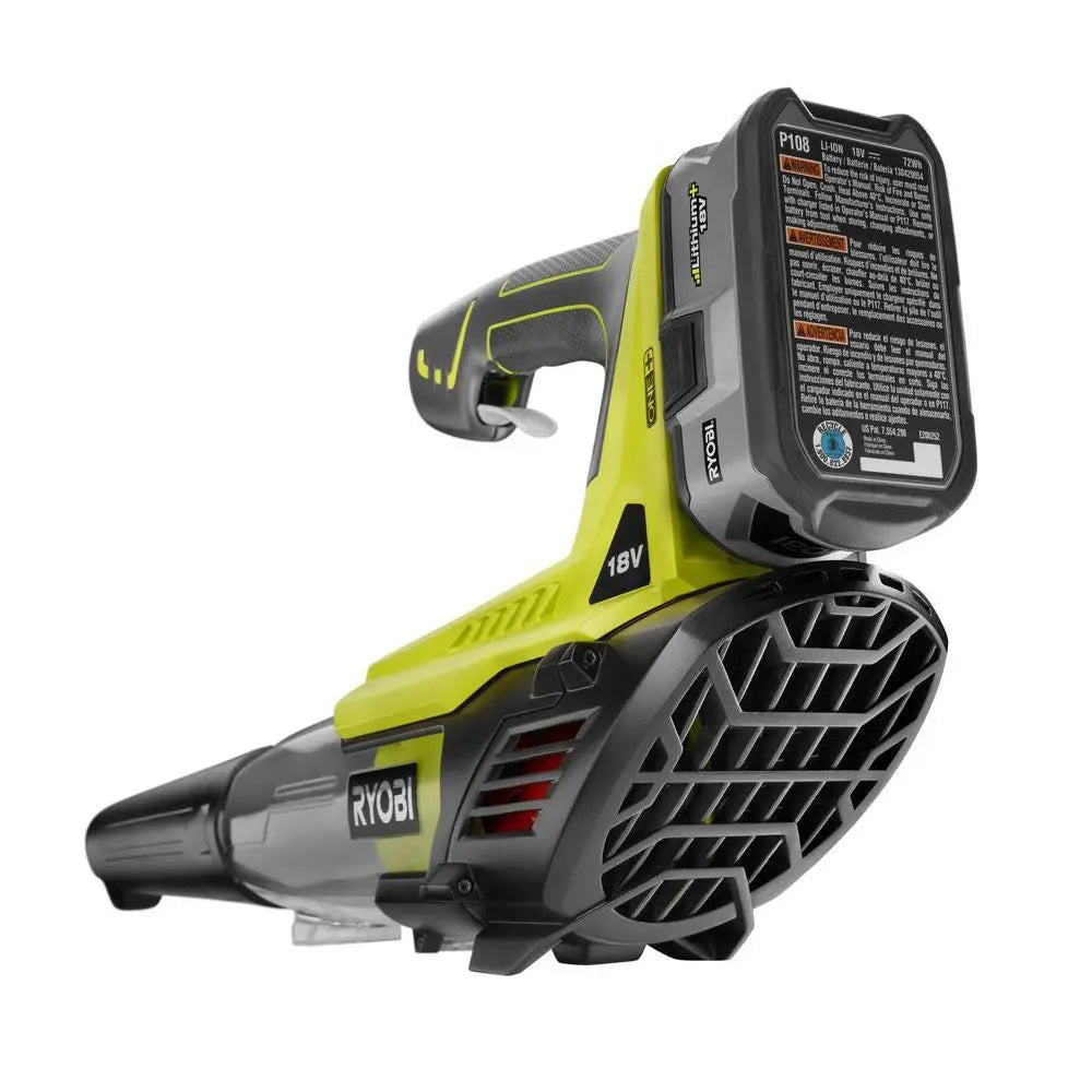 Open Box -  Ryobi P2180 ONE+ Lithium+ 100 MPH 280 CFM 18-Volt Lithium-Ion Cordless Blower RYOBI