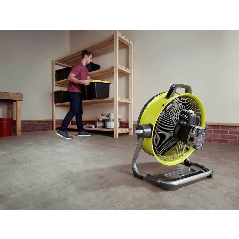 Open Box -  Ryobi P3340 18-Volt ONE+ Hybrid 18 in. Air Cannon Drum Fan RYOBIBullseye Deals