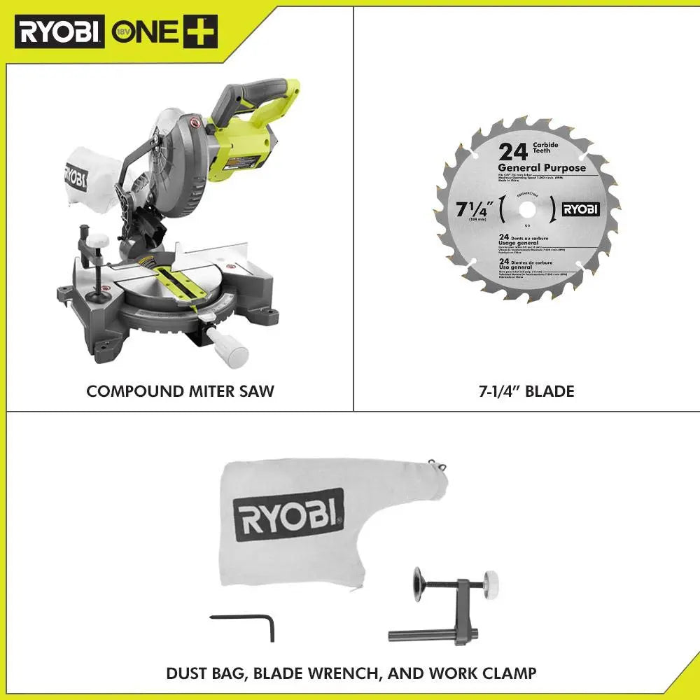 Open Box -  Ryobi P553 18-Volt One+ Cordless 7