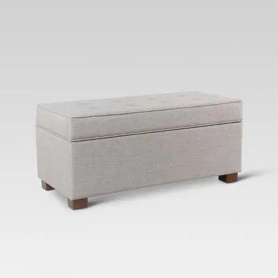 Open Box - Shelton Tufted Top Storage Ottoman - Gray - Threshold ThresholdBullseye Deals