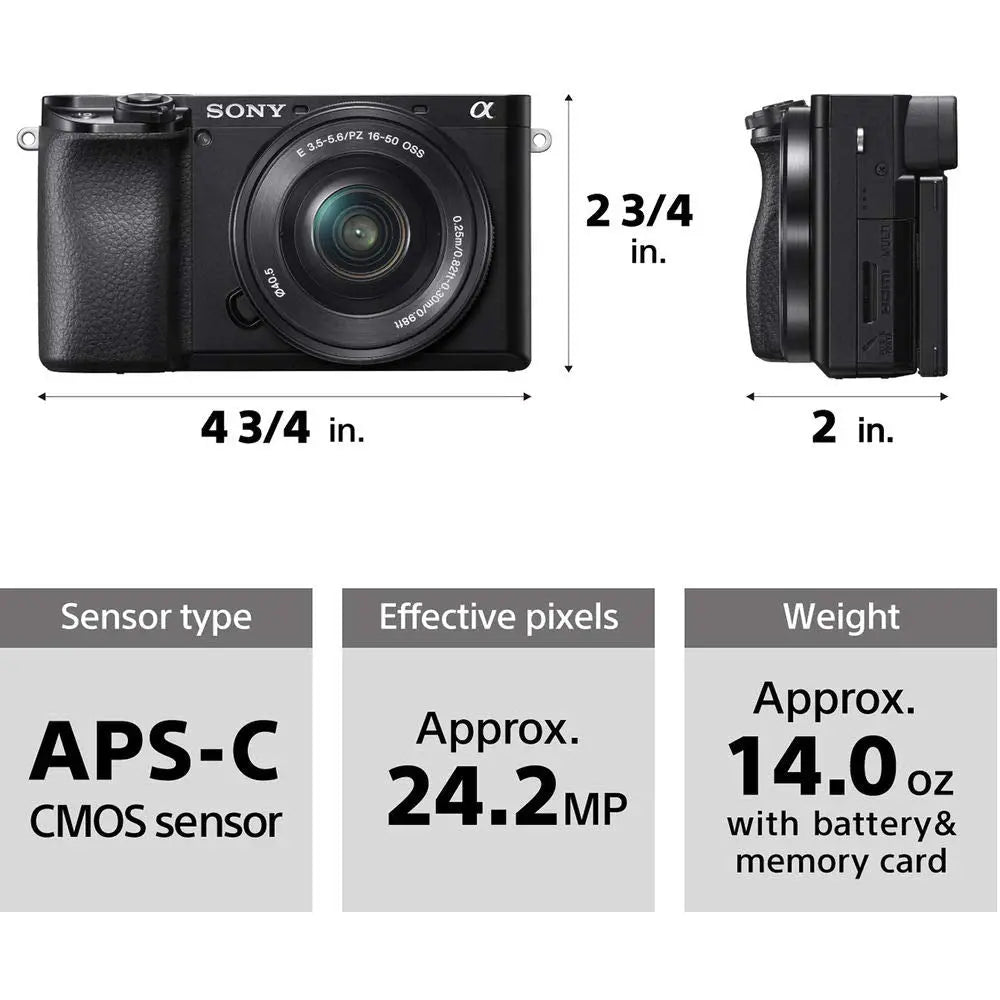 Open Box -  Sony Alpha ILCE6100/B a6100 Mirrorless Camera (Body Only) SonyBullseye Deals