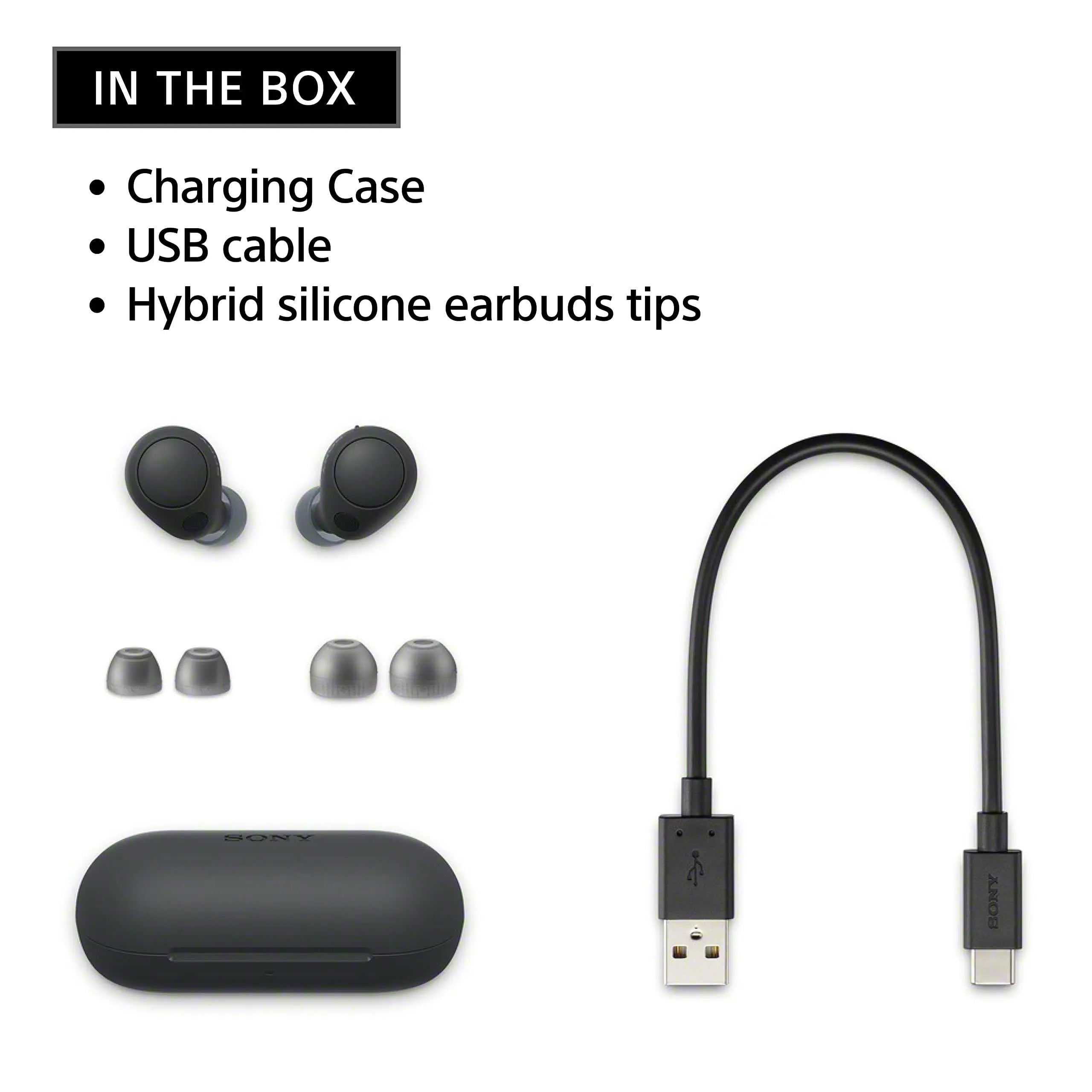Open Box -  Sony WF-C700N Truly Wireless Noise Canceling in-Ear Bluetooth Earbud Headphones - Black SonyBullseye Deals