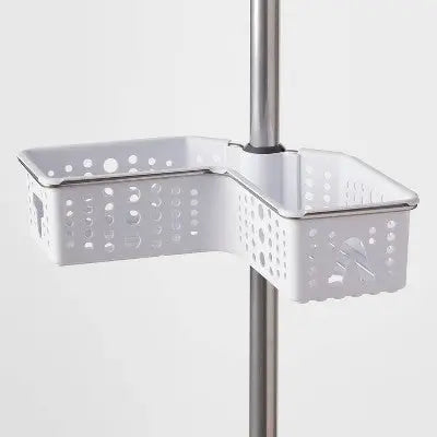 Steel Corner L Shaped Tension Pole Caddy Chrome - Room Essentials ...