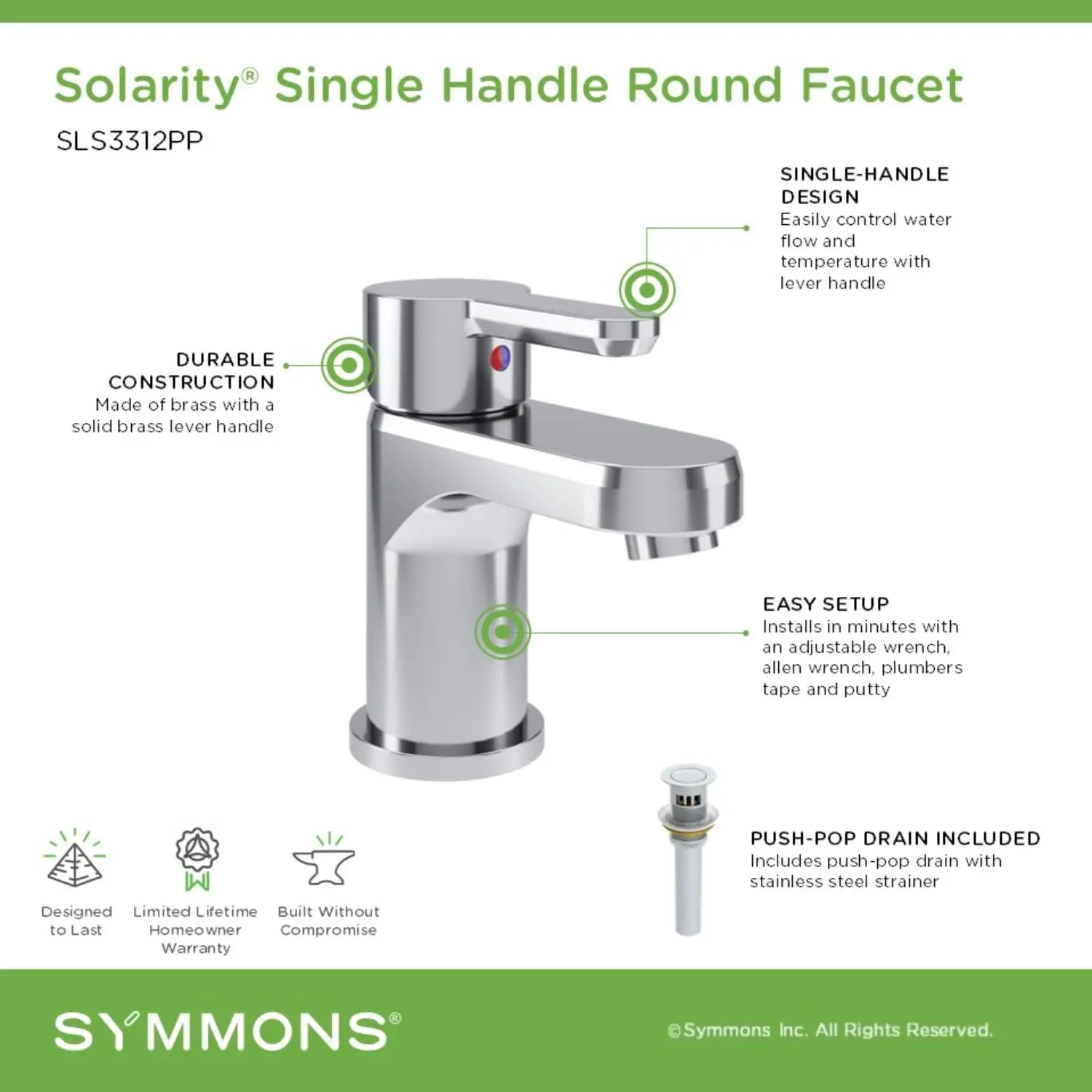 Open Box - Symmons SLS3312PP - Bathroom Sink Faucets Faucet SymmonsBullseye Deals