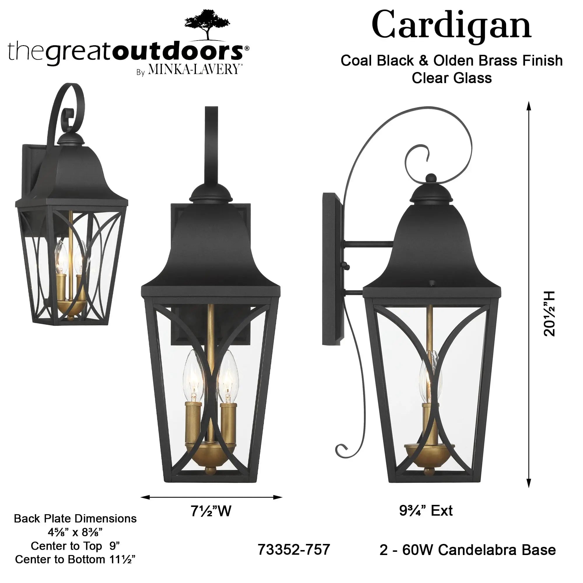 Open Box - The Great Outdoors 73352-757 - Wall Sconces Outdoor Lighting The Great OutdoorsBullseye Deals
