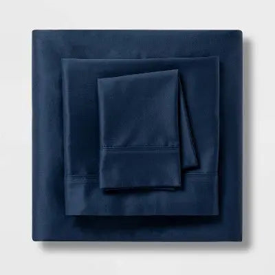 Open Box - Threshold 400 Thread Count Cotton Sateen 4-Piece Sheet Set Luxurious ThresholdBullseye Deals