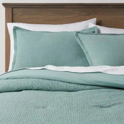 Open Box - Threshold Cotton Waffle Comforter Set OEKO-TEX Waffle-Weave ThresholdBullseye Deals