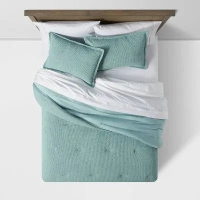 Open Box - Threshold Cotton Waffle Comforter Set OEKO-TEX Waffle-Weave ThresholdBullseye Deals