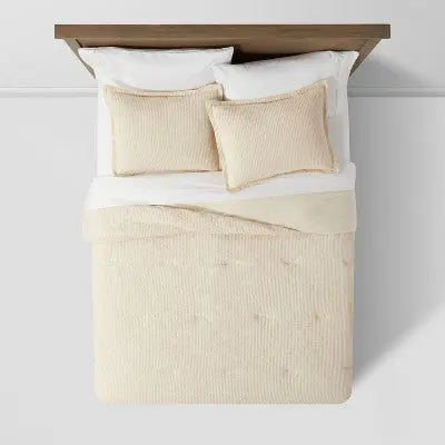 Open Box - Threshold Cotton Waffle Comforter Set OEKO-TEX Waffle-Weave ThresholdBullseye Deals