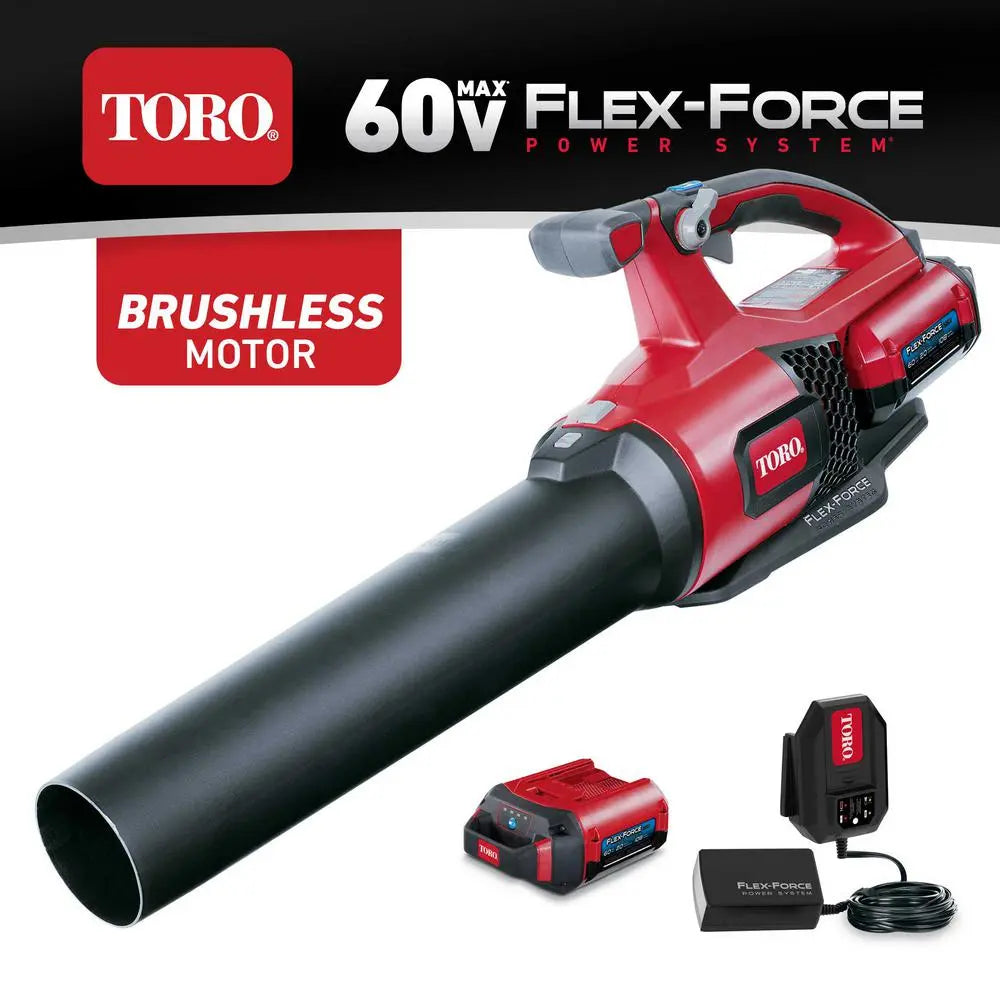Open Box - Toro 60-Volt Max Lithium-Ion Brushless Cordless 110 MPH 565 CFM Leaf Blower - 2.0 Ah Battery and Charger Included - Secondipity