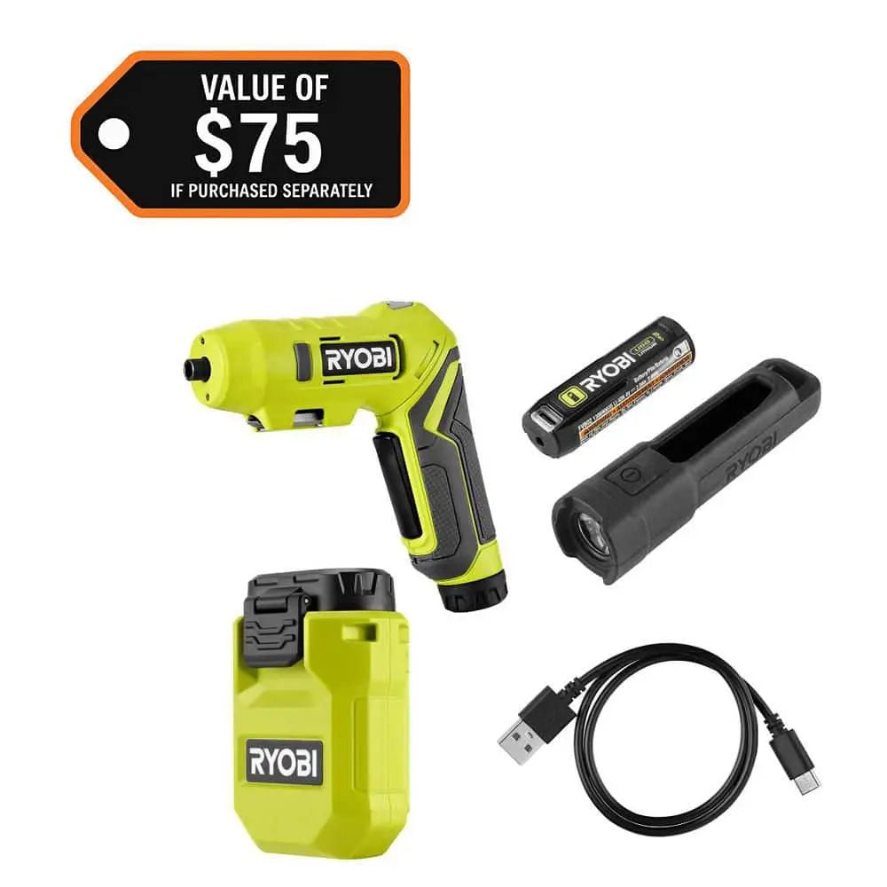 Open Box -  USB Lithium Cordless 3-Tool Combo Kit with 2 Ah Battery and USB Charging Cable RYOBIBullseye Deals