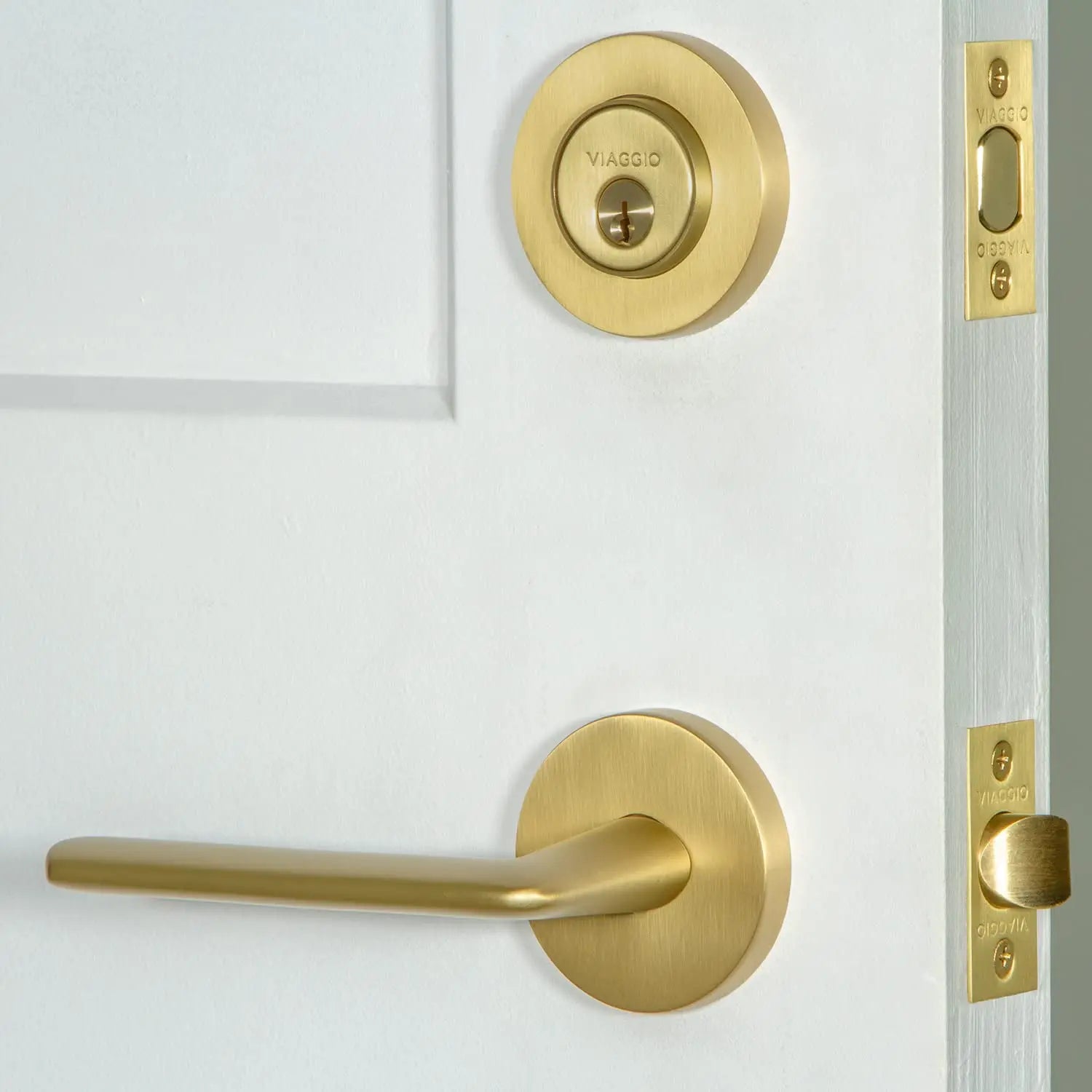 Open Box - Viaggio 630069 - Door Lever Combo Packs Door Hardware ViaggioBullseye Deals