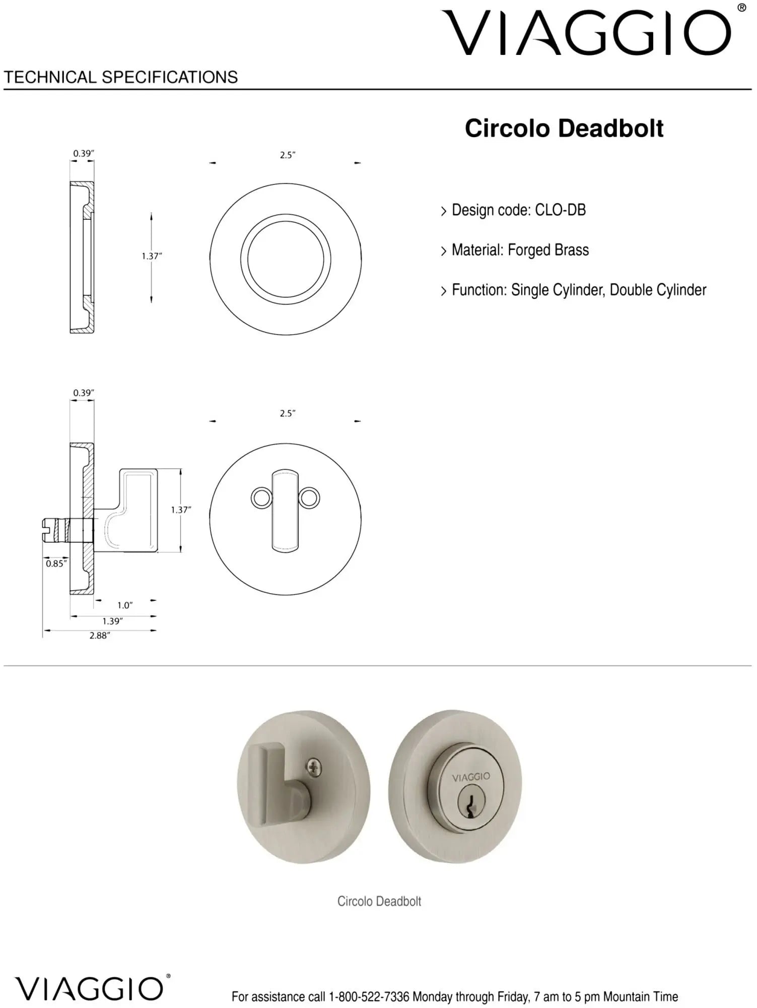 Open Box - Viaggio 630069 - Door Lever Combo Packs Door Hardware ViaggioBullseye Deals