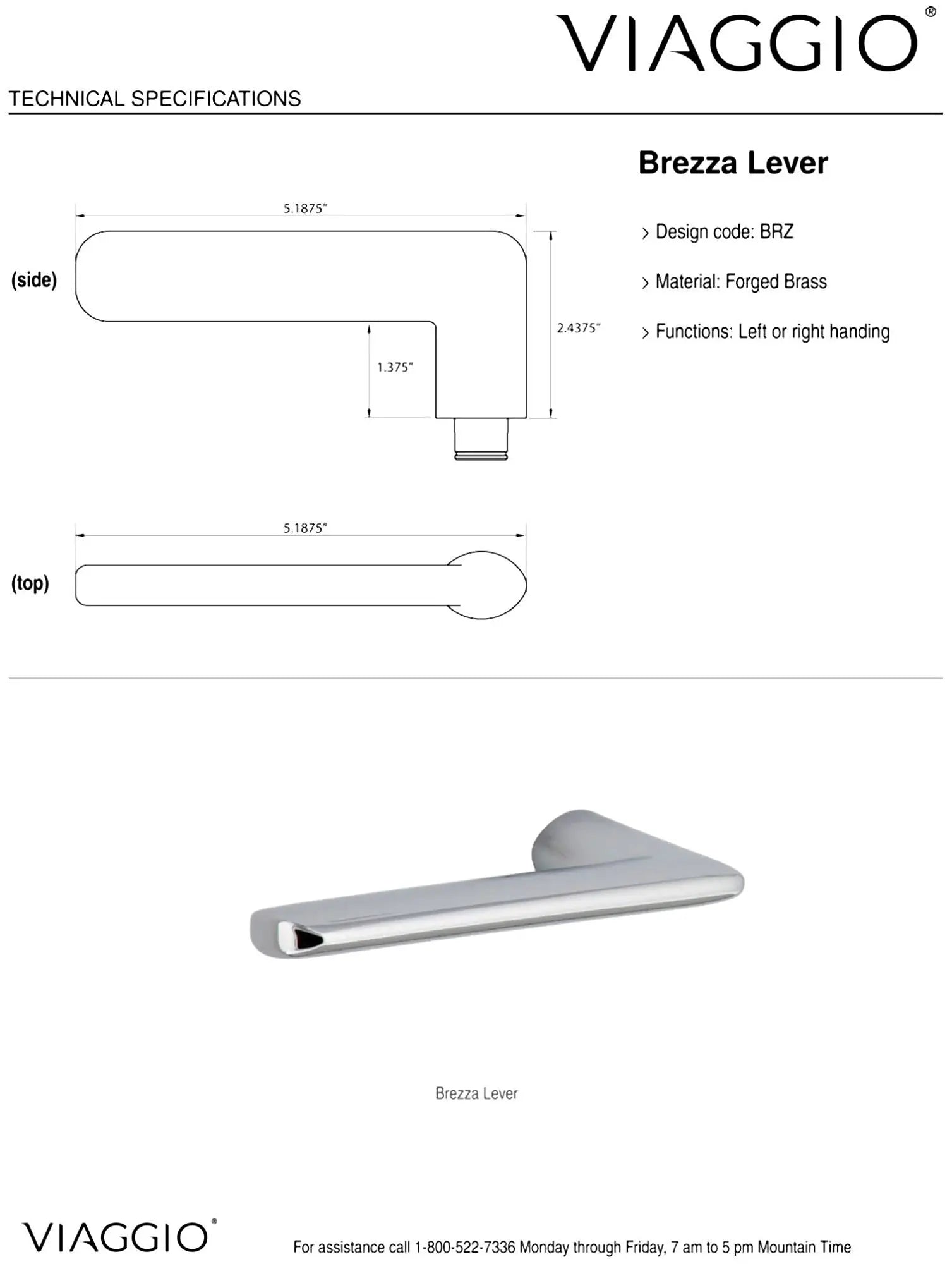 Open Box - Viaggio 630069 - Door Lever Combo Packs Door Hardware ViaggioBullseye Deals