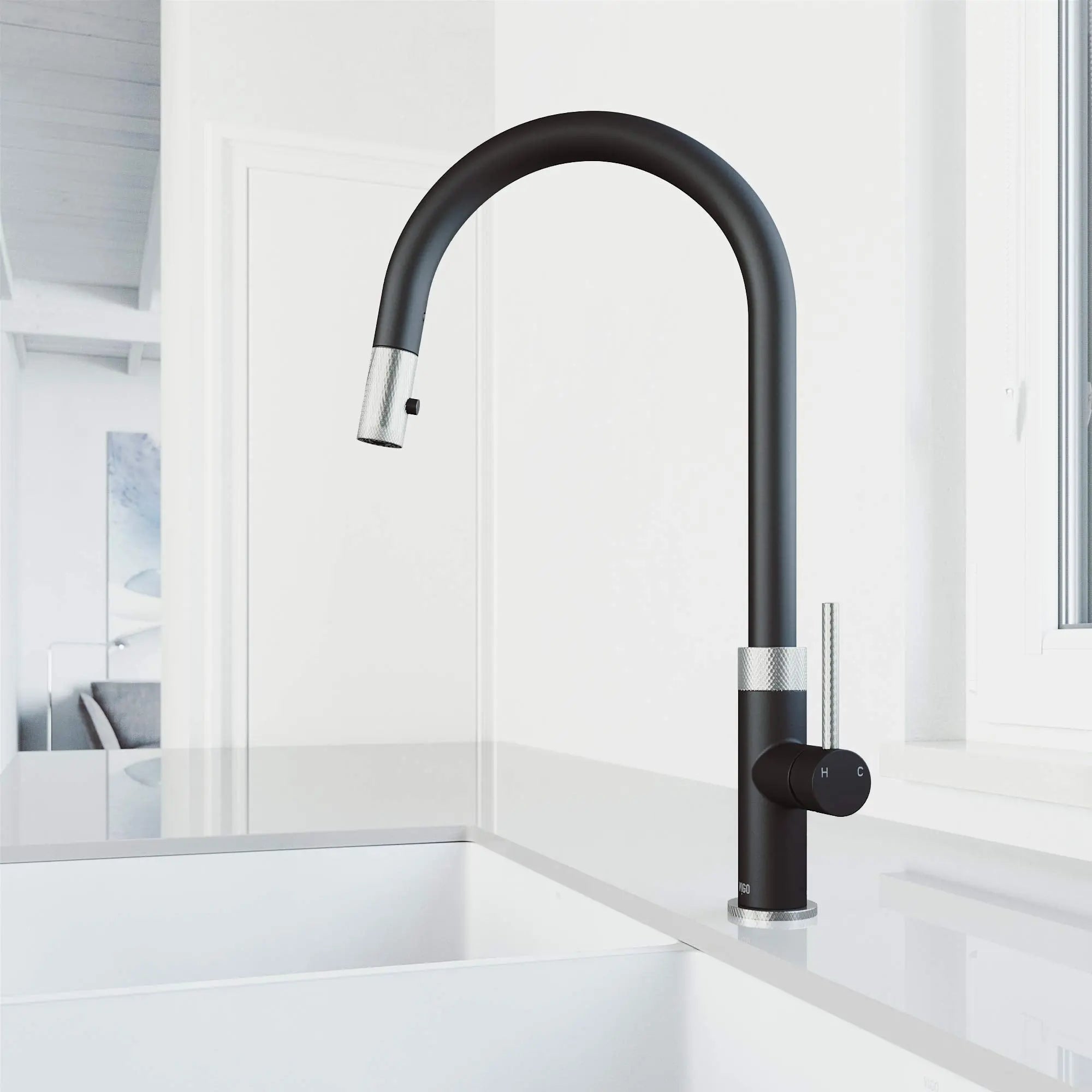 Open Box - Vigo VG02033STMB - Kitchen Faucet VigoBullseye Deals