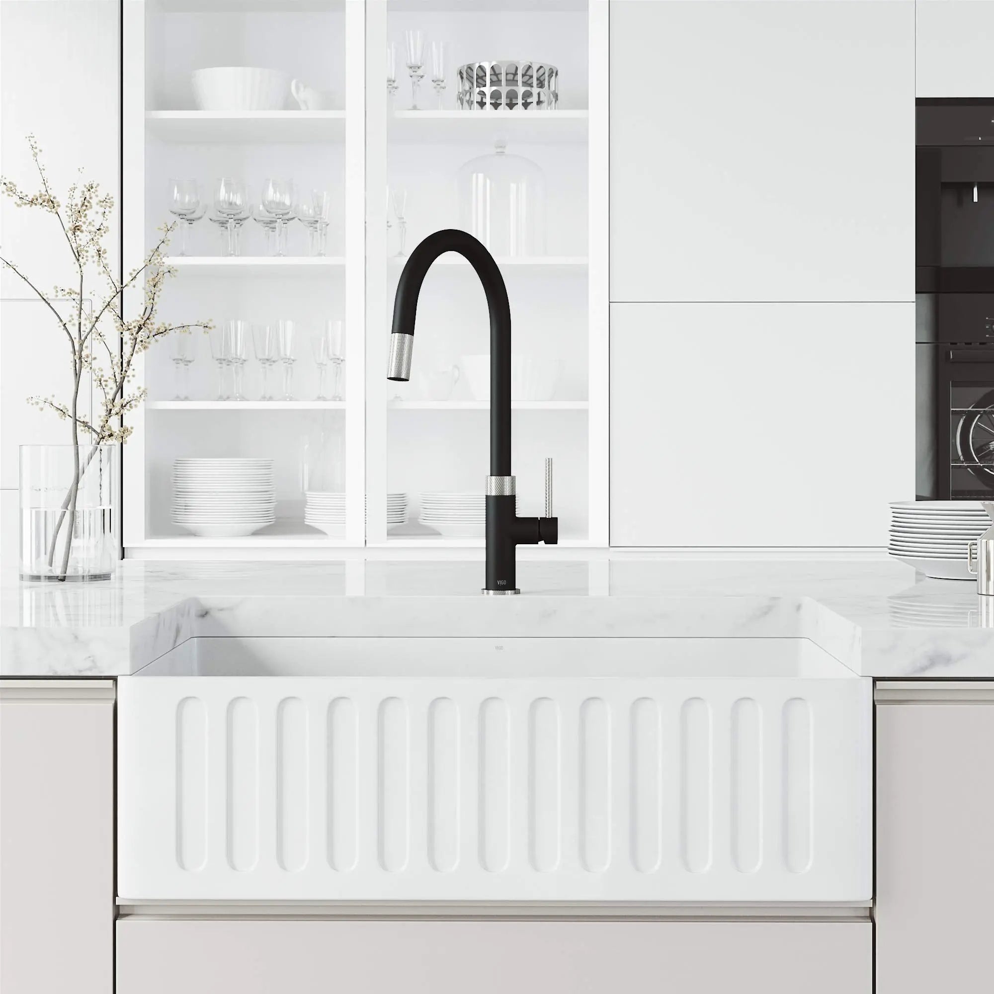 Open Box - Vigo VG02033STMB - Kitchen Faucet VigoBullseye Deals