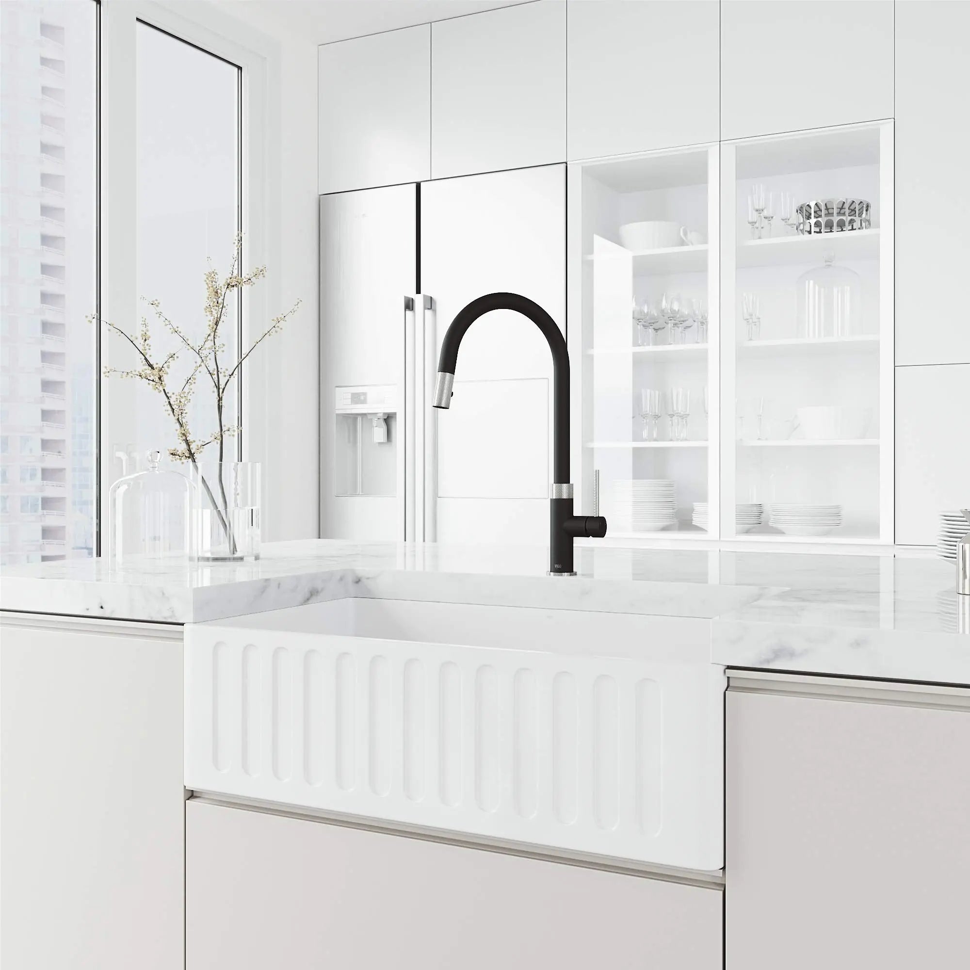 Open Box - Vigo VG02033STMB - Kitchen Faucet VigoBullseye Deals