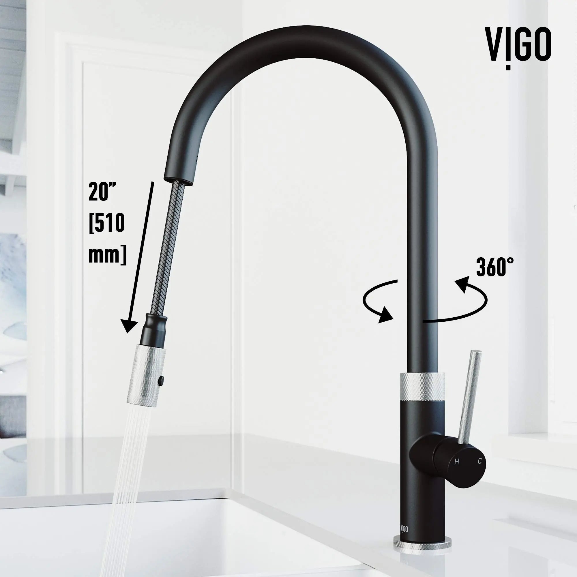 Open Box - Vigo VG02033STMB - Kitchen Faucet VigoBullseye Deals
