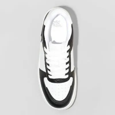 Open Box - Wild Fable Women's Low-Top Casual Lace-Up Faux Leather Sneakers Wild FableBullseye Deals