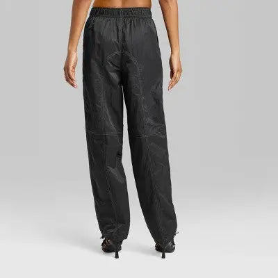 Open Box - Women's High-Rise Toggle Parachute Pants - Wild Fable Wild Fable