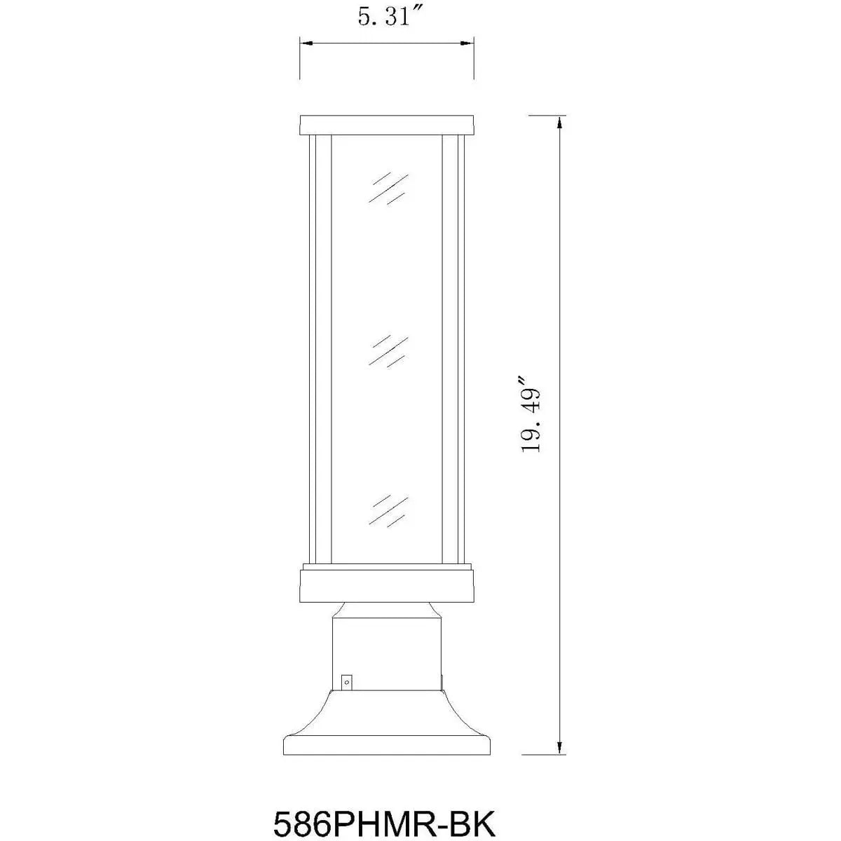 Open Box - Z-Lite 586PHMR-553PM-BK - Post Lights Outdoor Lighting Z-LiteBullseye Deals