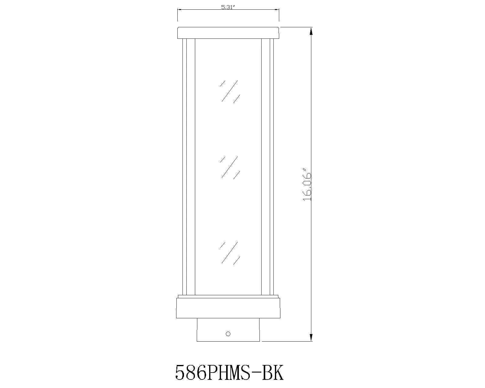 Open Box - Z-Lite 586PHMS-BK - Post Lights Outdoor Lighting Z-LiteBullseye Deals