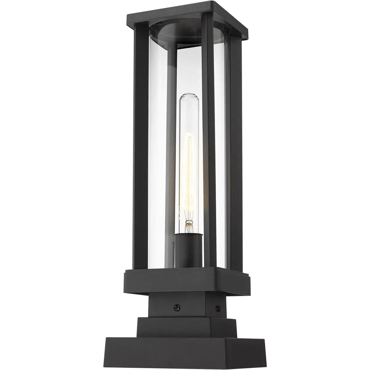 Open Box - Z-Lite 586PHMS-SQPM-BK - Post Lights Outdoor Lighting Z-LiteBullseye Deals