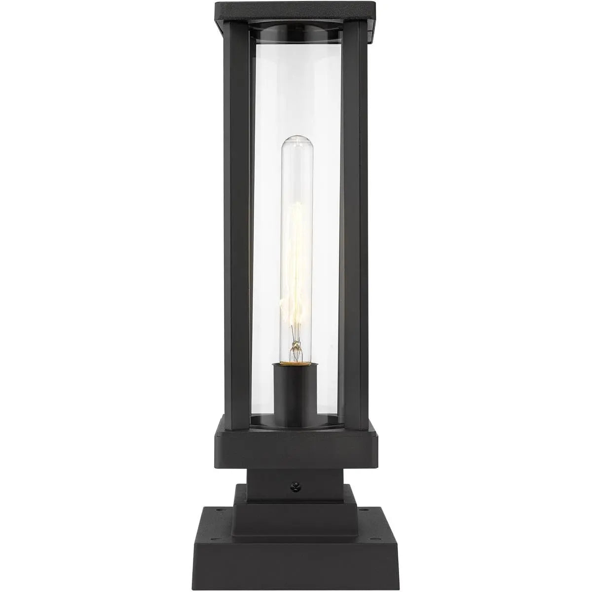 Open Box - Z-Lite 586PHMS-SQPM-BK - Post Lights Outdoor Lighting Z-LiteBullseye Deals