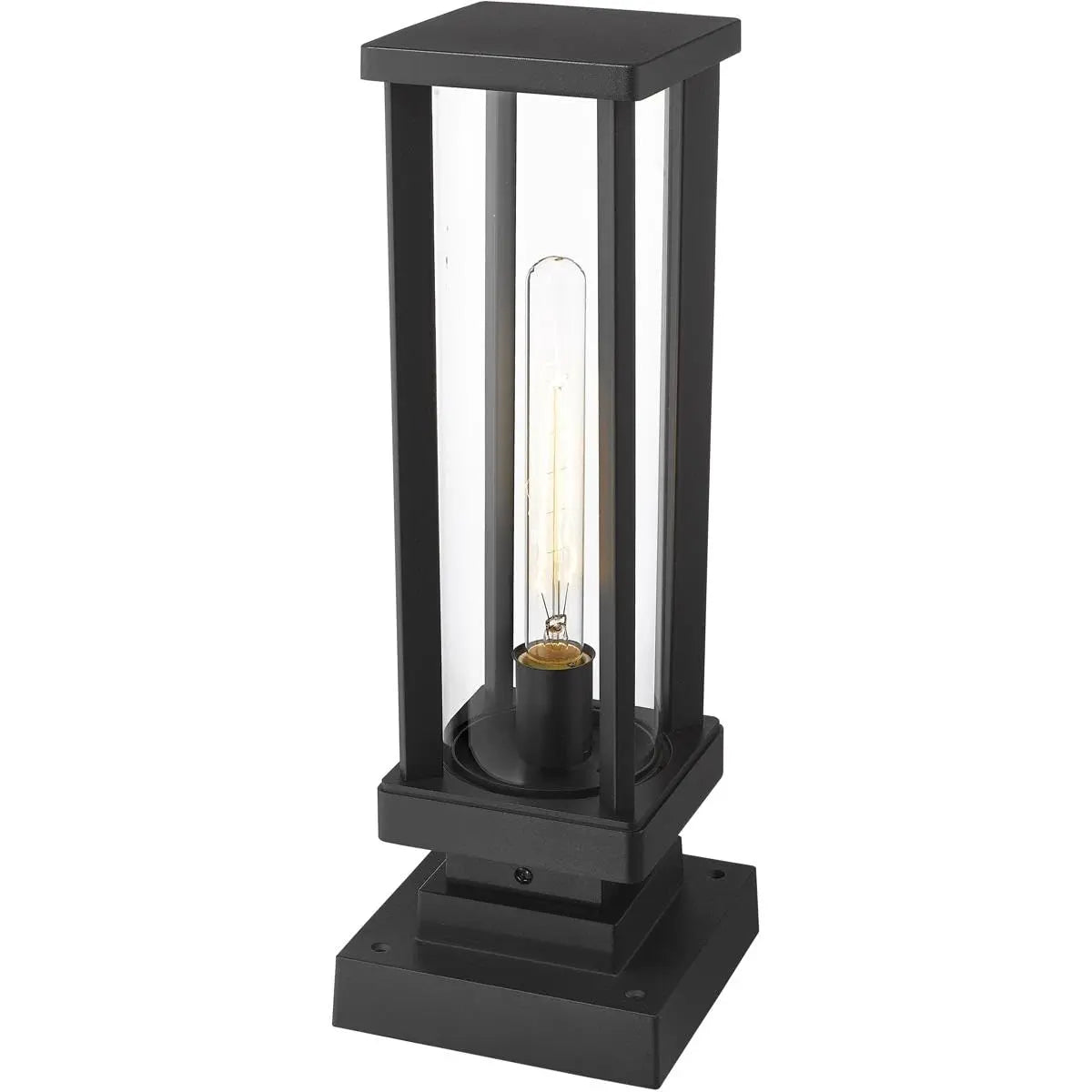 Open Box - Z-Lite 586PHMS-SQPM-BK - Post Lights Outdoor Lighting Z-LiteBullseye Deals