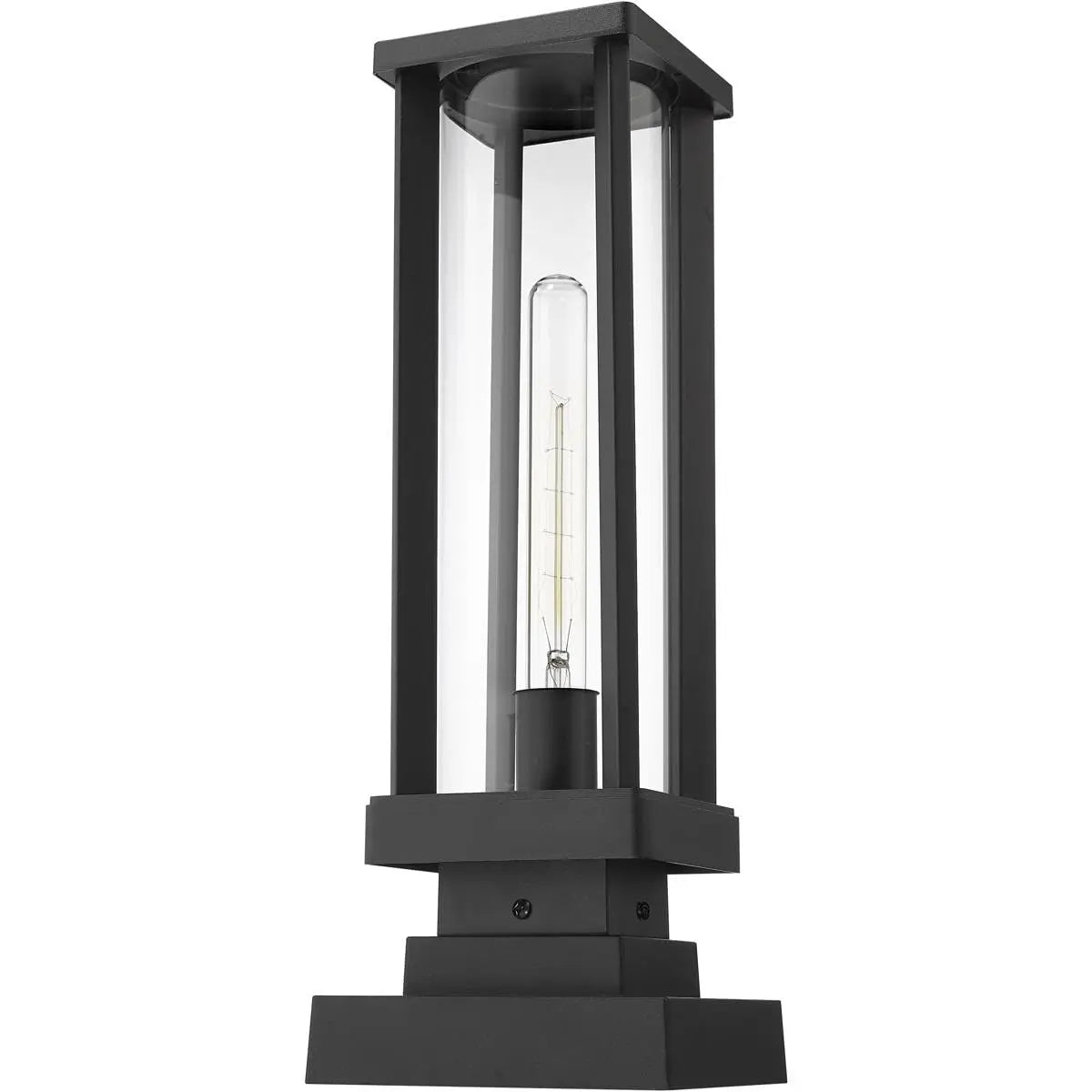 Open Box - Z-Lite 586PHMS-SQPM-BK - Post Lights Outdoor Lighting Z-LiteBullseye Deals
